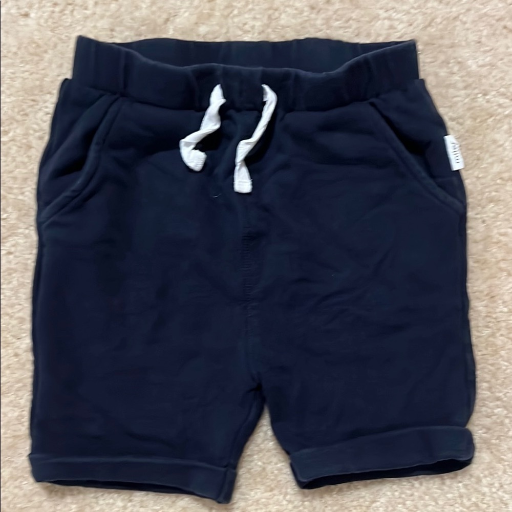 Blue Athletic Sweat Shorts with Adjustable Waistband